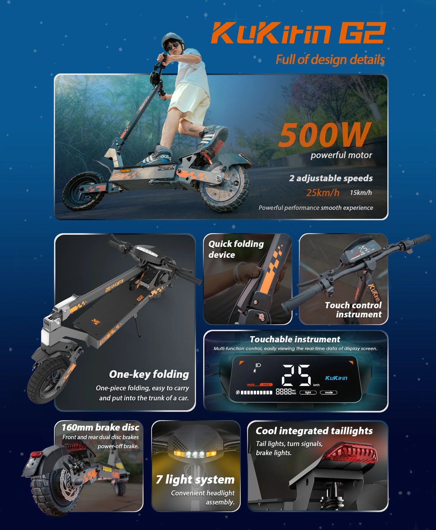 Trotinete Elétrica Kukirin G2-2026