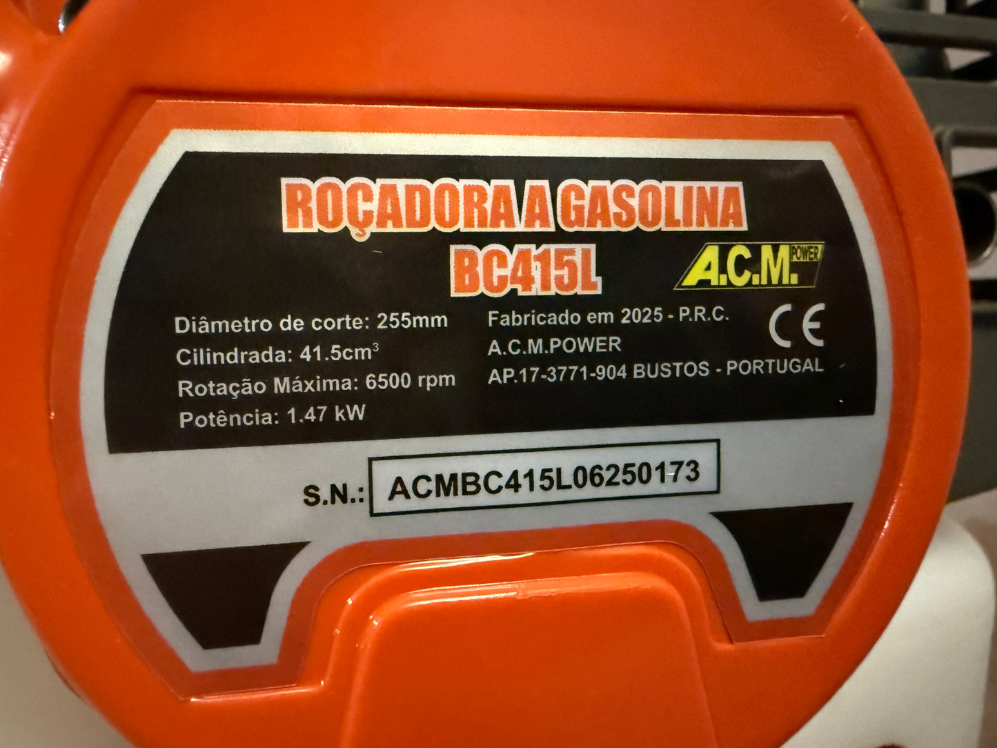 Roçadora a Gasolina A.C.M. 41.5cc